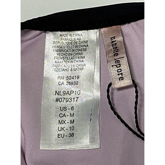 Nanette Lepore Swim Black Floral Embroidered Tassel One-Piece Boho Swimsuit Sz 6 - Picture 13 of 16